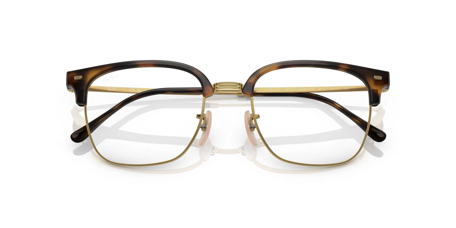 Ray-Ban New Clubmaster 7216 Eyeglasses - Blue On Gunmetal - view 82
